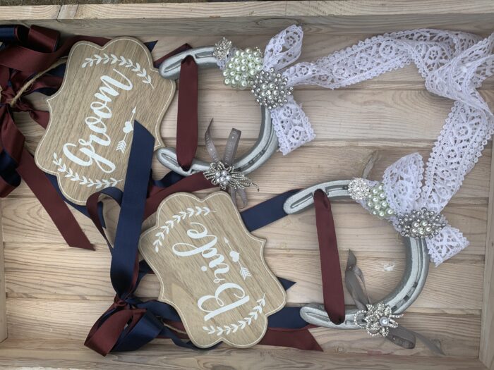 Wedding Chair Signs. Bride and groom signs - Image 4