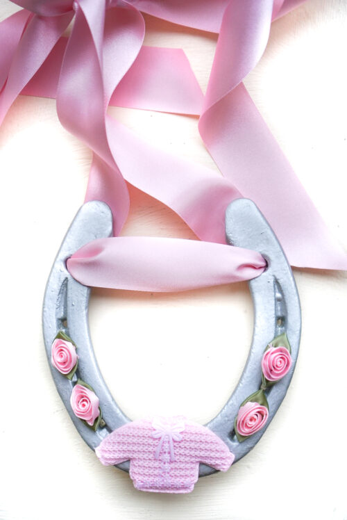 new baby girl horse shoe gift