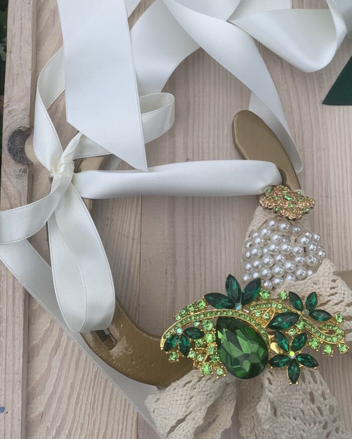 Emerald Wedding Good Luck  Horse Shoe - Image 6