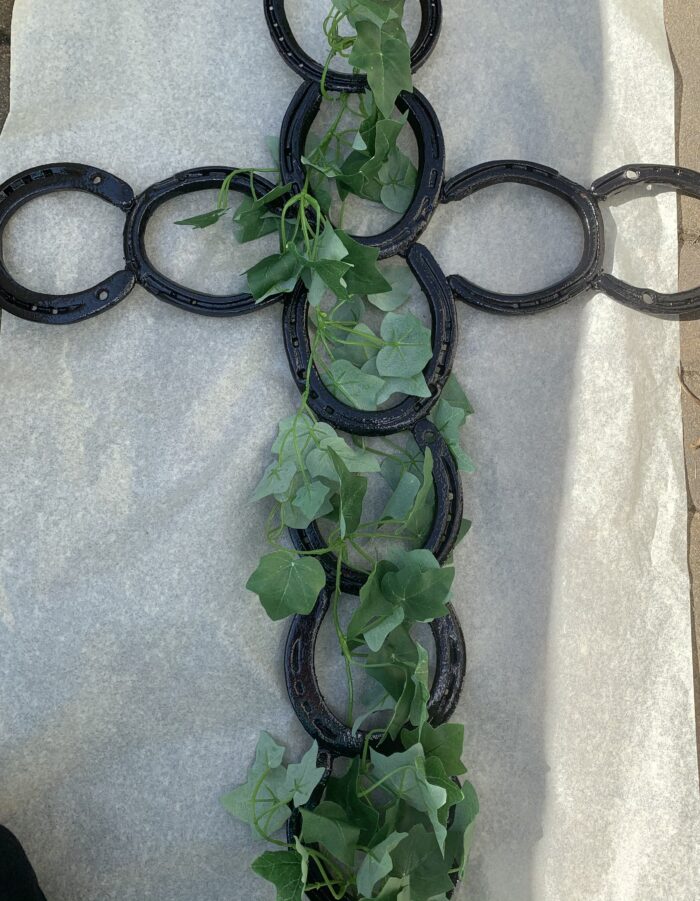 Horseshoe  Cross for Graves - Image 2