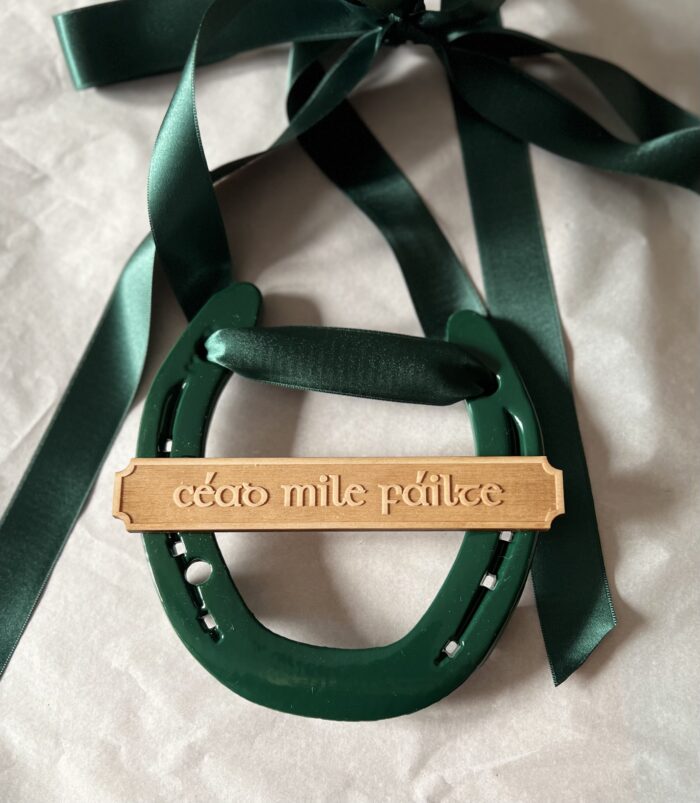 Traditional Irish Green Horse Shoe Cead Mile Failte - Image 7