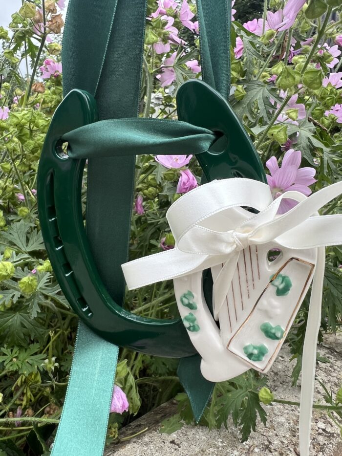 Irish Harp horse shoe gift