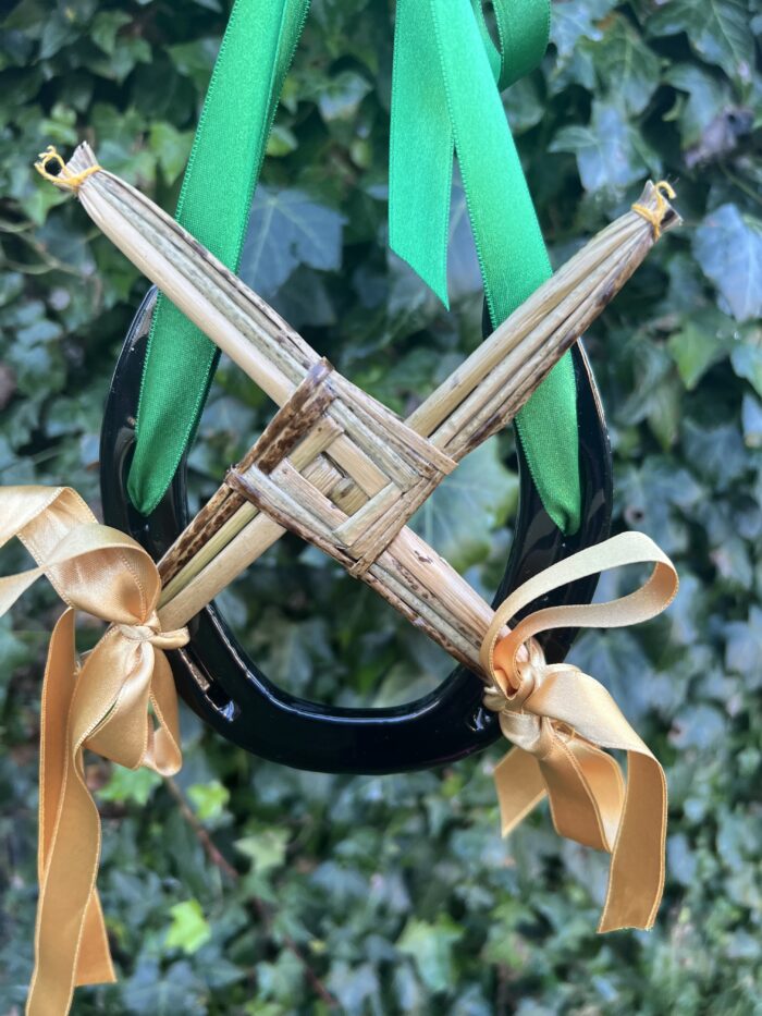 St Brigid’s Cross and Irish good Luck Horse Shoe , Crosog Brigde