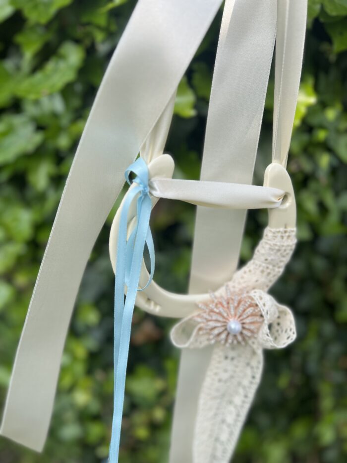 Wedding horse shoe with lace and sparkle - Image 8