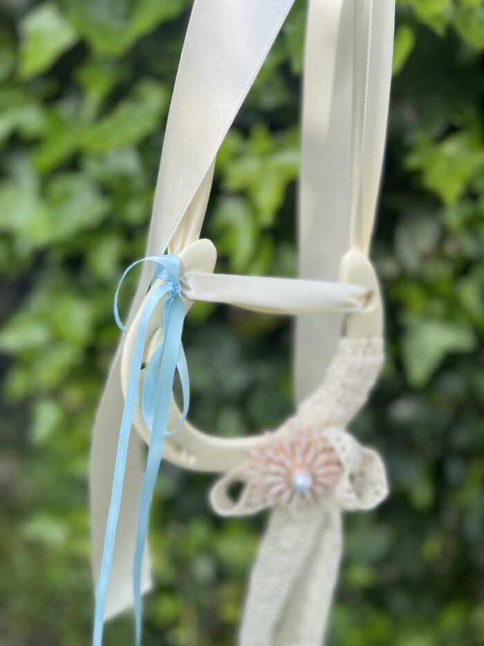 Wedding horse shoe with lace and sparkle - Image 10