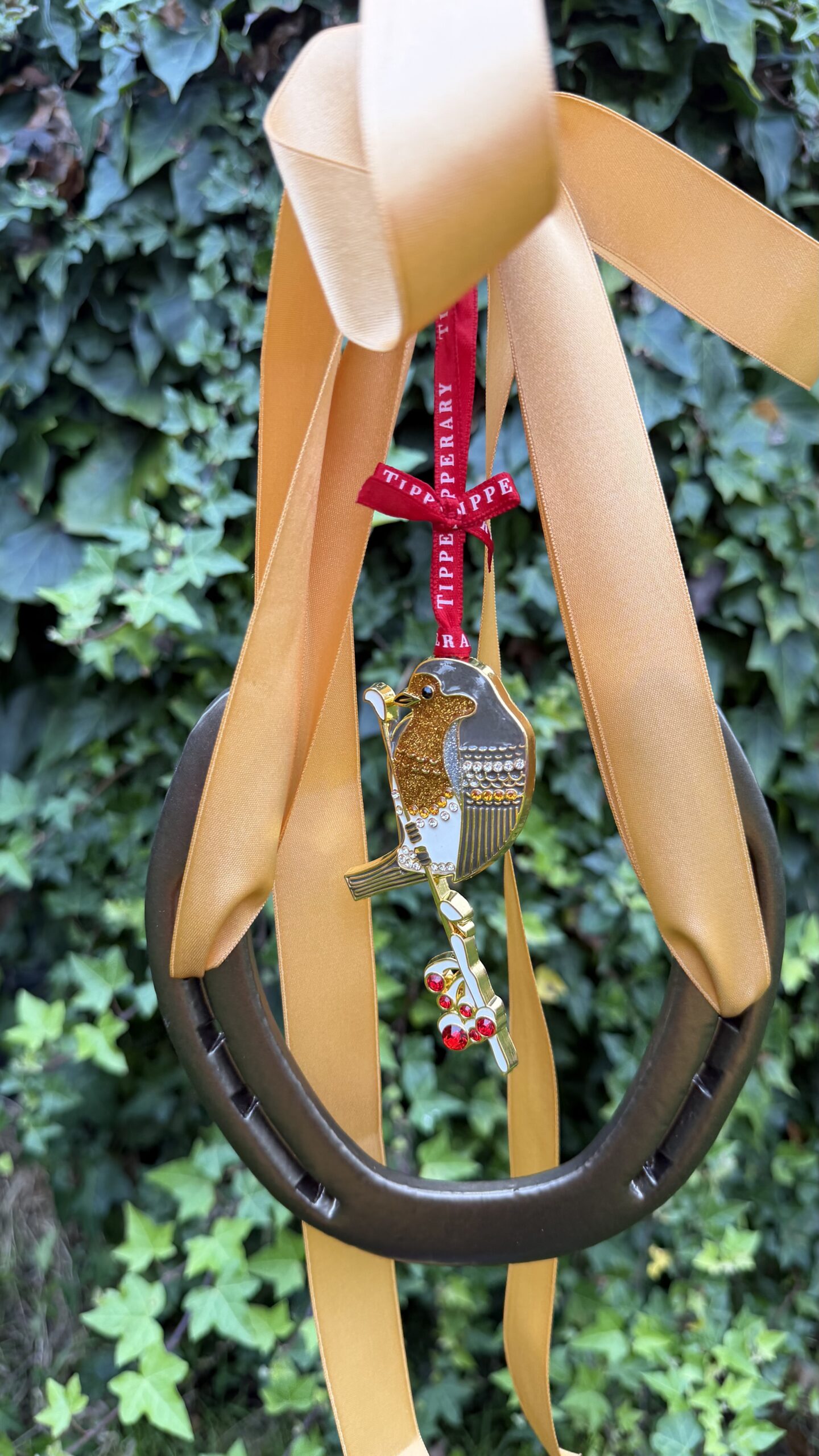 Christmas Robin on a branch and lucky horse shoe - Image 6